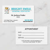 Carte De Visite Pratique des dentistes (Devant / Derrière)