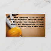 Carte de visite pratique d'homme (Dos)