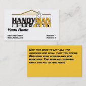 Carte de visite pratique d'homme (Devant / Derrière)