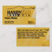 Carte de visite pratique d'homme (Devant / Derrière)