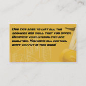 Carte de visite pratique d'homme (Dos)