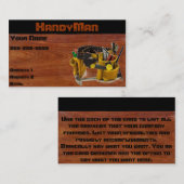 Carte de visite pratique d'homme (Devant / Derrière)