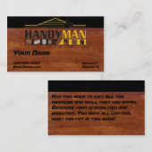 Carte de visite pratique d'homme (Devant / Derrière)