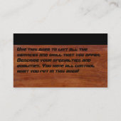 Carte de visite pratique d'homme (Dos)