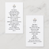 Carte De Visite Prayer Card  (Devant / Derrière)