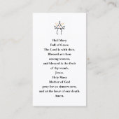 Carte De Visite Prayer Card  (Dos)