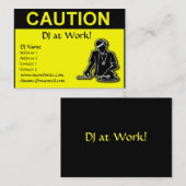 Carte De Visite Précaution - DJ au travail (Devant / Derrière)
