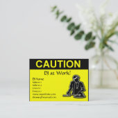 Carte De Visite Précaution - DJ au travail (Debout devant)