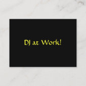 Carte De Visite Précaution - DJ au travail (Dos)