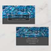 Carte De Visite Precious saphir gems luxe bijoux en cristal (Devant / Derrière)