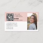 CARTE DE VISITE PREGNANCY LINE ART DOULA BIRTH WORKER QRCODE PHOTO (Dos)