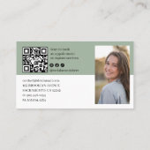 CARTE DE VISITE PREGNANCY LINE ART DOULA BIRTH WORKER QRCODE PHOTO (Dos)