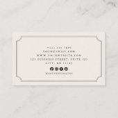 Carte De Visite Premade Acorn Logo Ivory Professional  (Dos)