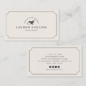 Carte De Visite Premade Acorn Logo Ivory Professional  (Devant / Derrière)