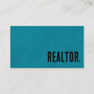 Carte De Visite Premier agent immobilier en faux cuir bleu