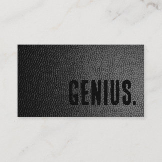 Carte De Visite Premier Black Faux Leather Genius