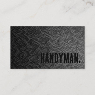 Carte De Visite Premier Black Faux Leather Handyman