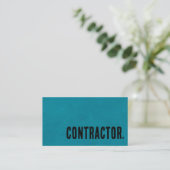 Carte De Visite Premier Blue Faux Cuir Contractant (Debout devant)