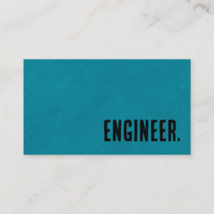Carte De Visite Premier Blue Faux Cuir Ingénieur