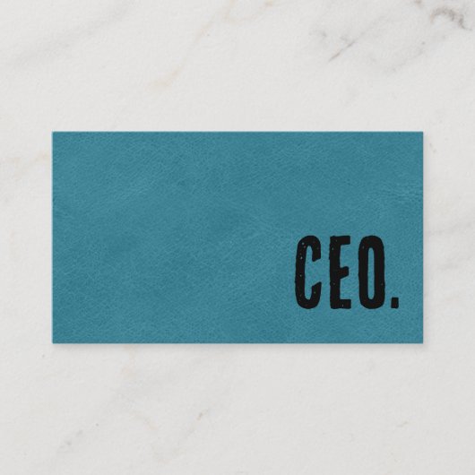 Carte De Visite Premier Blue Faux Cuir PDG (Devant)