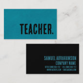 Carte De Visite Premier Blue Faux Leather Tutor (Devant / Derrière)