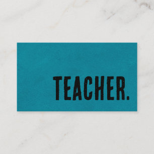 Carte De Visite Premier Blue Faux Leather Tutor