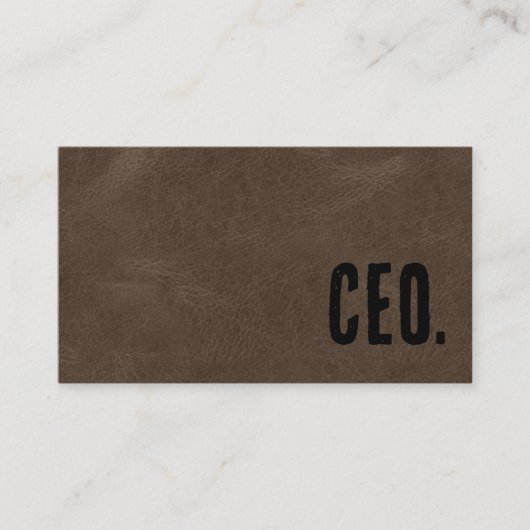 Carte De Visite Premier Brown Faux cuir PDG (Devant)