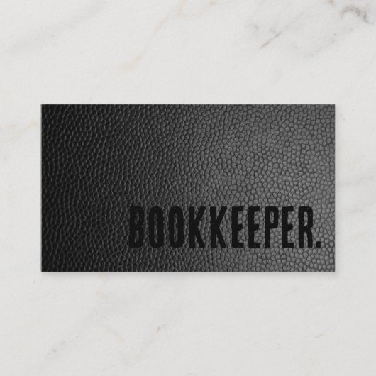 Carte De Visite Premier comptable en faux cuir noir (Devant)