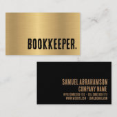 Carte De Visite Premier Comptable Faux Or (Devant / Derrière)
