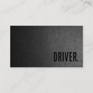 Carte De Visite Premier conducteur en faux cuir noir