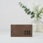 Carte De Visite Premier COO en cuir Brown Faux (Debout devant)