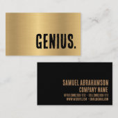 Carte De Visite Premier Faux Gold Genius (Devant / Derrière)