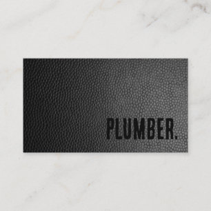 Carte De Visite Premier Noir Faux Plumeur en cuir