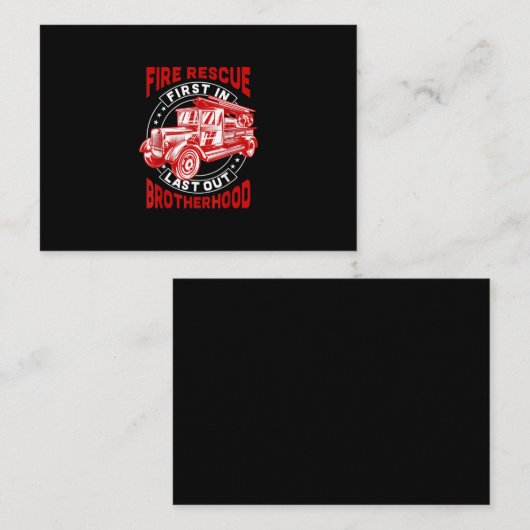 Carte De Visite Premier pompier Dernier de la Fraternité (Devant / Derrière)