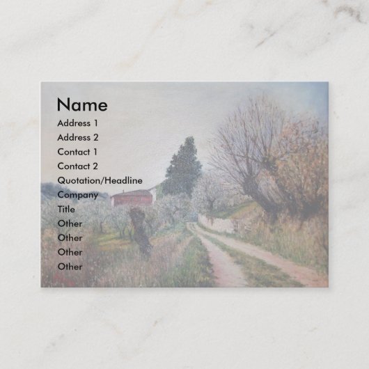 Carte De Visite PREMIER PRINTEMPS EN GOUVERNALAIS / Paysage Toscan (Devant)