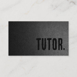 Carte De Visite Premier Tuteur Faux Cuir Noir