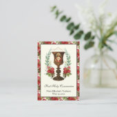 Carte De Visite Première communion Jésus Chalice Prière Rose (Debout devant)