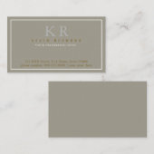 Carte De Visite première présentation classique et élégante (Devant / Derrière)