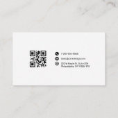 Carte de visite Premium avec logo et code QR (Dos)