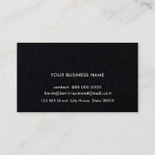 Carte De Visite Premium Black élégant (Dos)