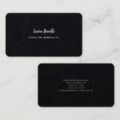 Carte De Visite Premium Black Professional Modern (Devant / Derrière)