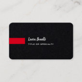 Carte De Visite Premium Black Red Professional (Devant)