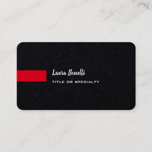 Carte De Visite Premium Black Red Professional (Devant)