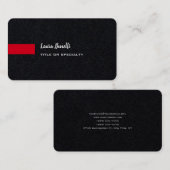 Carte De Visite Premium Black Red Professional (Devant / Derrière)