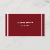 Carte De Visite Premium Burgundy Gold Business Card Set (Dos)