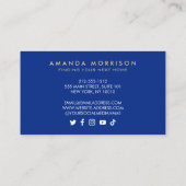 Carte De Visite Premium Creative Realtor Home Paint Swash Blue (Dos)