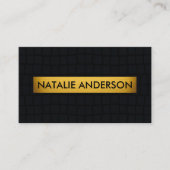 Carte De Visite Premium Crocodile Texture Black & Gold (Devant)