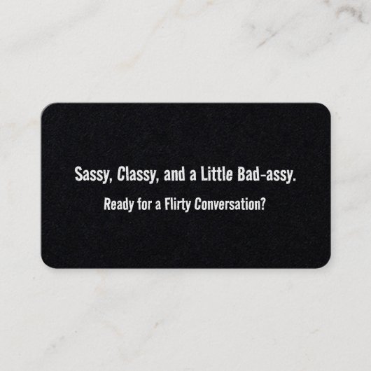 Carte de visite Premium du jeu de Flirt (Devant)