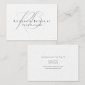 Carte De Visite Premium Épais Exclusif Unique Moderne Monogramme (Devant / Derrière)
