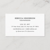 Carte De Visite Premium Gold Black Leather & White Back Monogram B (Dos)